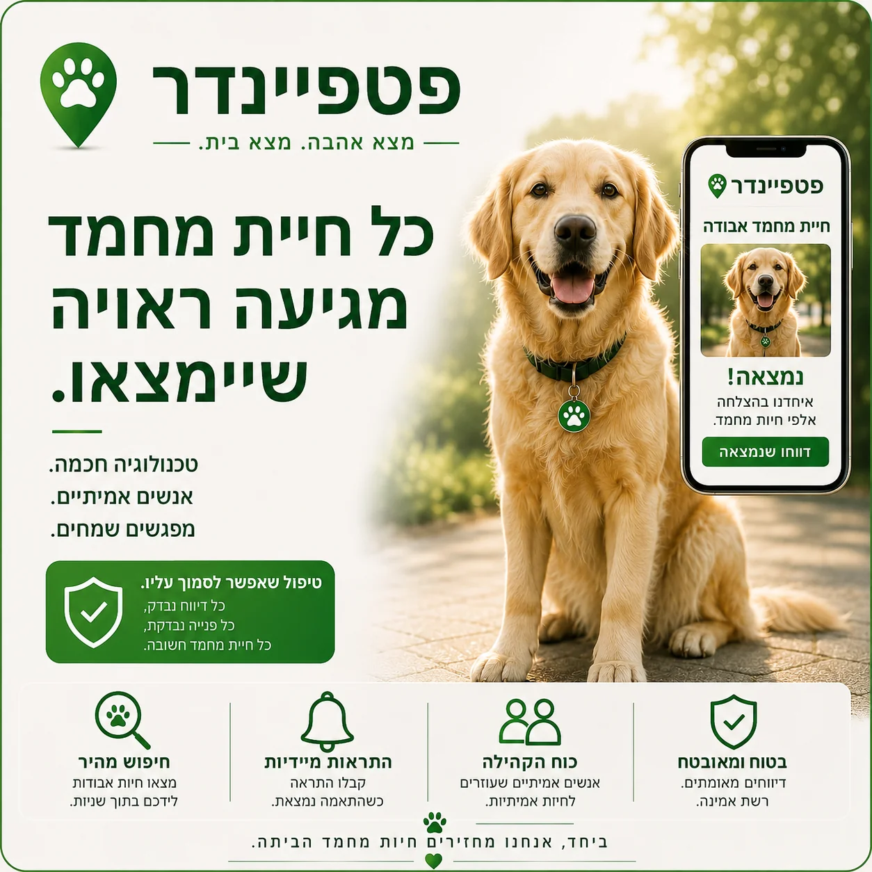 PetFinder — כל חיית מחמד מגיעה ראויה שיימצאו.