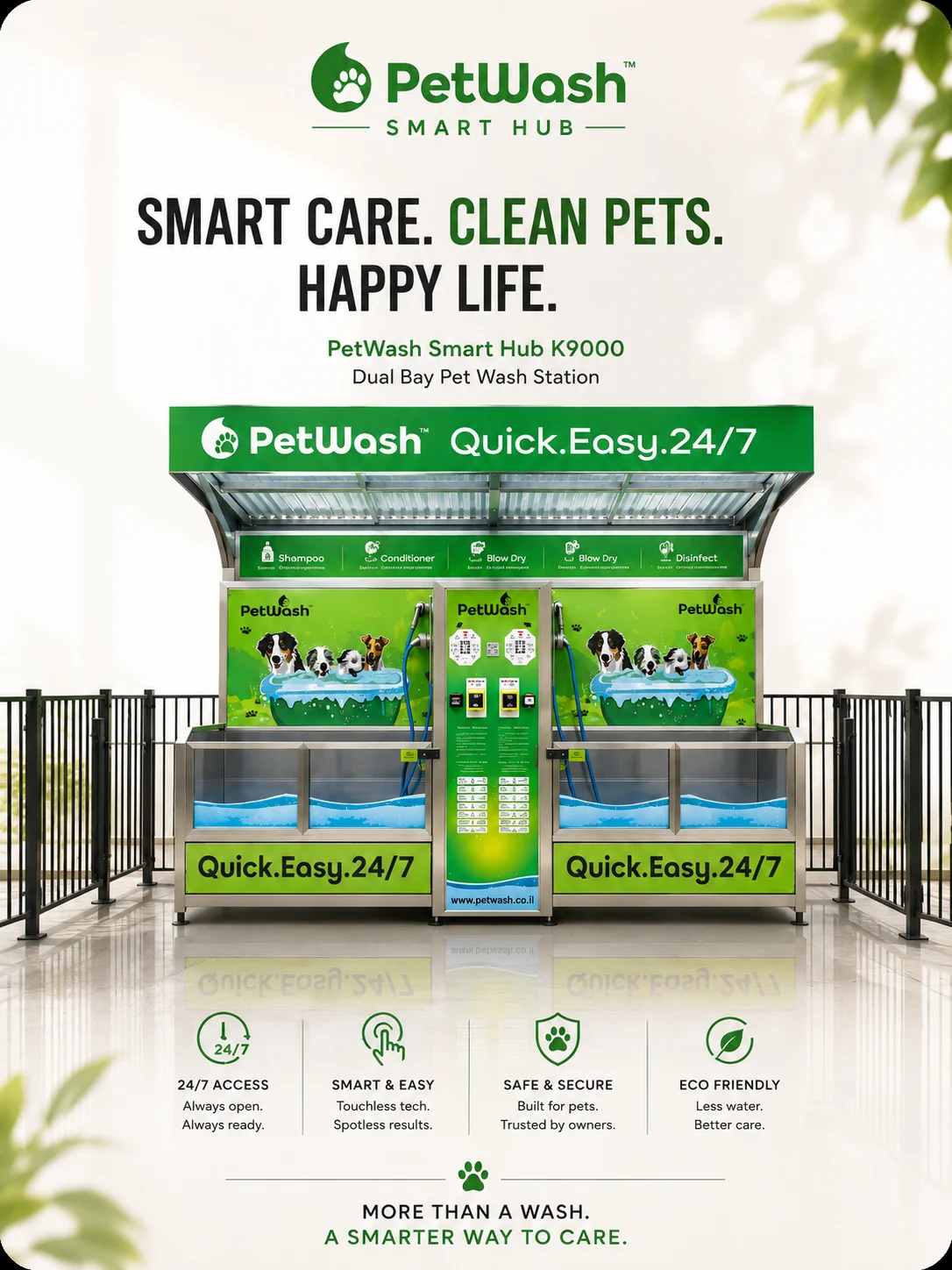 PetWash Smart Hub — Smart care. Clean pets. Happy life.